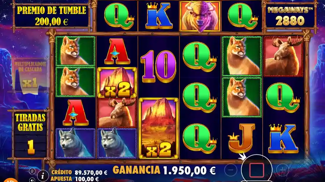 Símbolos y tabla de pagos